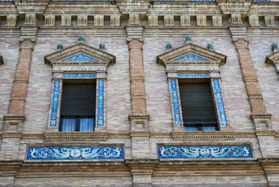 Low angle view of historical building