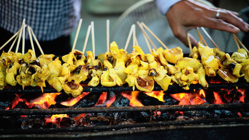 Delicious grilled squid on the street food 