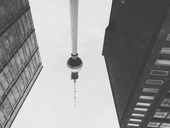 Low angle view of tower against sky