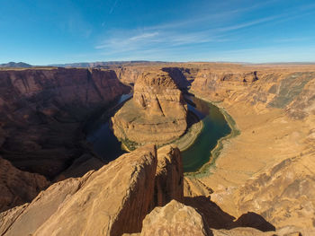 Scenic view of rock formations against sky