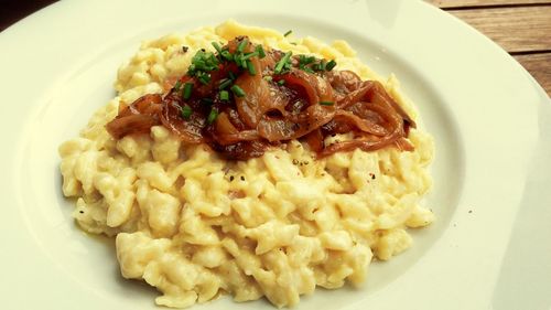 Close-up of food in plate