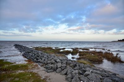 Scenic view of sea against sky