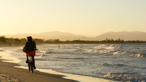 Tourists on beach