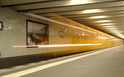 Railroad station platform