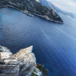 Rock formations in sea