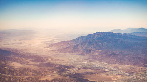 Aerial view of palm springs, california.