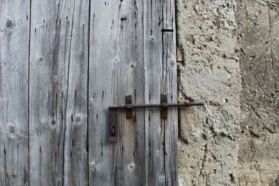 Close-up of wooden door