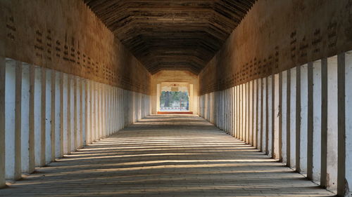 Empty corridor of building