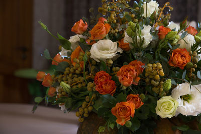 Close-up of rose bouquet