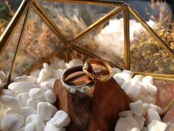 Close-up of coffee cup on table