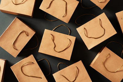 High angle view of text on paper