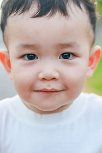 Close-up portrait of cute boy