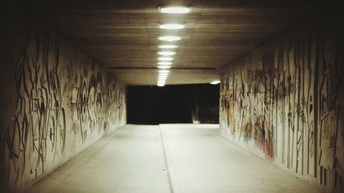 Empty corridor of building