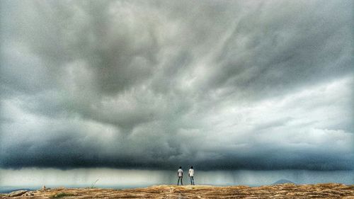 Storm clouds over sea