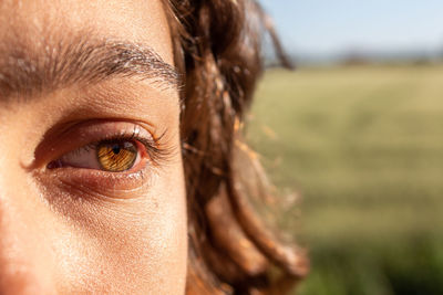 Close-up portrait of woman