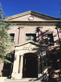 Low angle view of building against sky