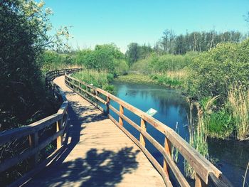 Footbridge over river