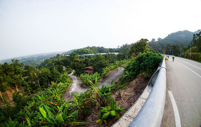 Scenic view of landscape against clear sky