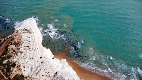 High angle view of beach