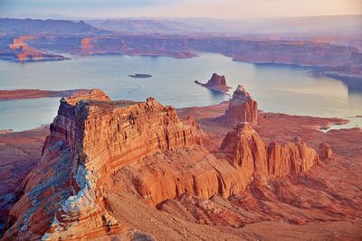 Panoramic view of rock formations