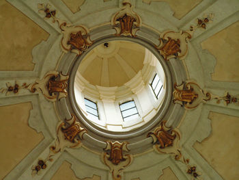 Low angle view of ornate ceiling in building