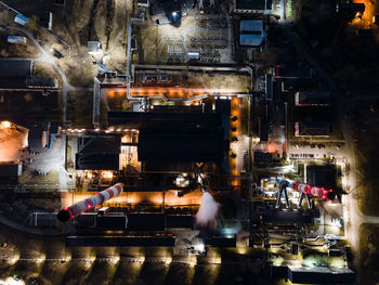 Illuminated city at night