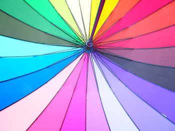 Low angle view of colorful umbrella