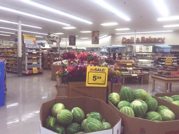 Vegetables for sale in market