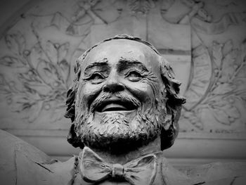 Portrait of man statue