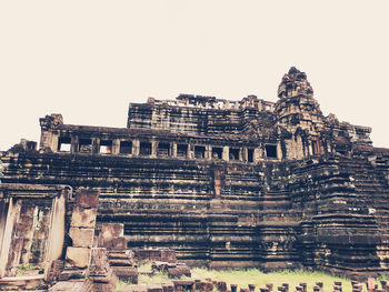 Old ruins of building against clear sky