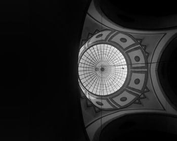 Low angle view of illuminated ceiling in building