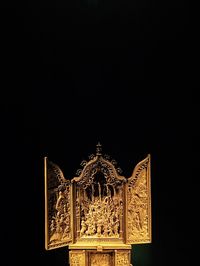 Low angle view of building at night