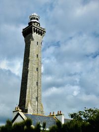 Low angle view of lighthouse against sky