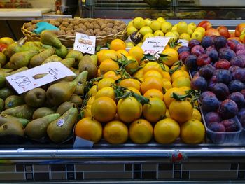 Fruits for sale at market stall