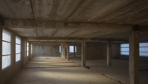 Interior of abandoned building