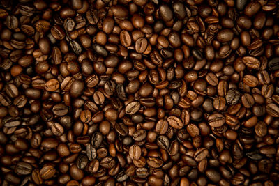 Full frame shot of coffee beans