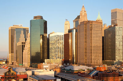 Financial district at downtown manhattan, new york city, united states