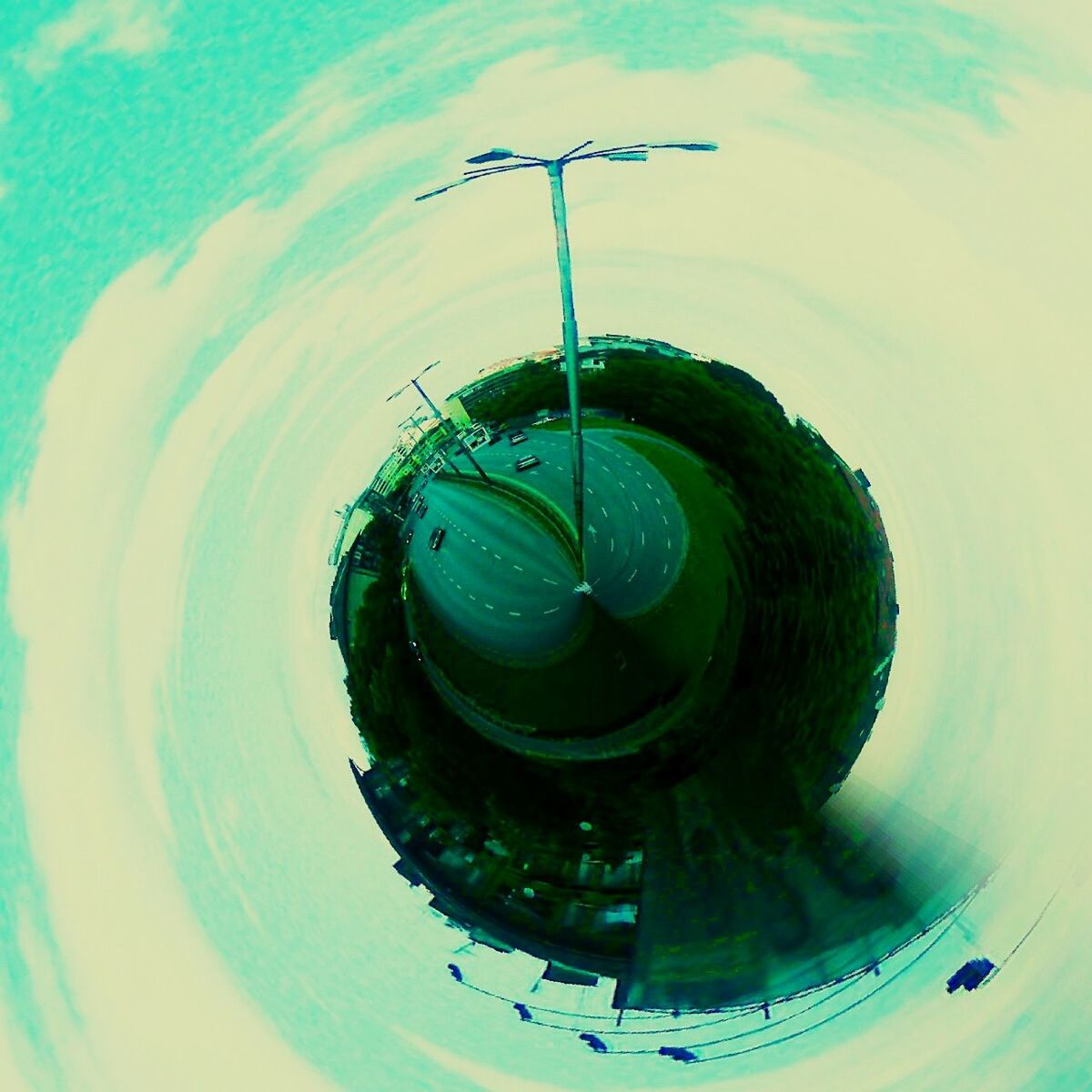 water, close-up, high angle view, reflection, freshness, no people, waterfront, blue, circle, day, still life, refreshment, indoors, nature, rippled, metal, single object, directly above, green color