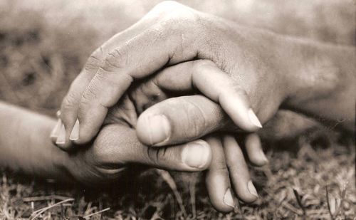 Close-up of man hand