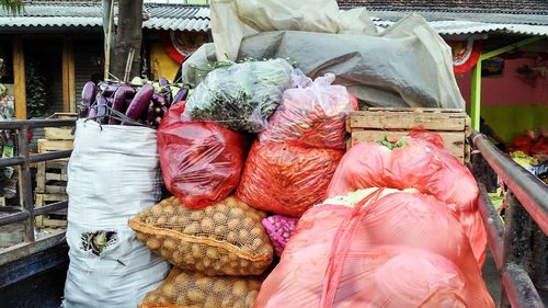 Close-up of vegetables for sale at market stall