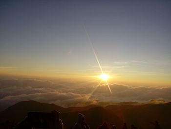 Scenic view of dramatic sky during sunset