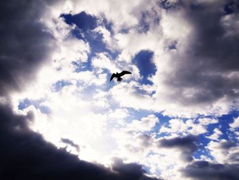 Low angle view of cloudy sky