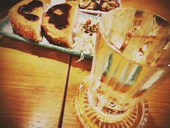 Close-up of food on table