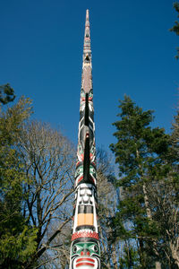 Low angle view of tower against clear sky