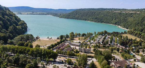 Lac de chalain is a lake in the jura massif, located in the french jura lakes region