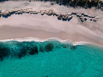 High angle view of sea shore