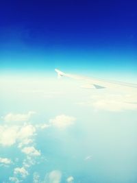 Aerial view of clouds over blue sky