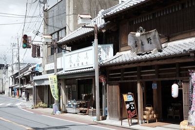 Exterior of buildings in city