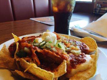 Close-up of served food