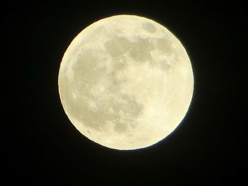 Low angle view of moon in sky